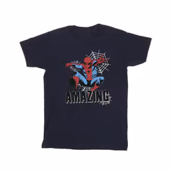 Marvel Boys Spider-Man Amazing T-Shirt - 12-13 Years, Navy Blue