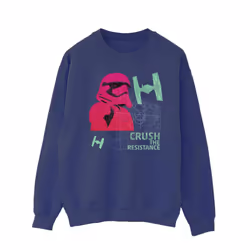 Star Wars Mens First Order Stormtrooper Neon Sweatshirt - XL, Navy Blue