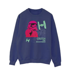 Star Wars Mens First Order Stormtrooper Neon Sweatshirt - XL, Navy Blue