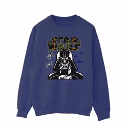 Star Wars Mens Darth Vader Comp Logo Sweatshirt - XL, Navy Blue