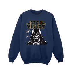 Star Wars Girls Darth Vader Comp Logo Sweatshirt - 7-8 Years, Navy Blue