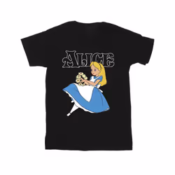 Disney Mens Alice In Wonderland Flowers T-Shirt