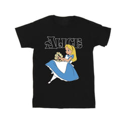 Disney Mens Alice In Wonderland Flowers T-Shirt