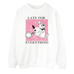 Disney Mens Alice In Wonderland White Rabbit Sweatshirt - S, White