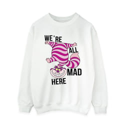 Disney Womens/Ladies Alice In Wonderland All Mad Here Sweatshirt - S, White