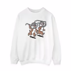 Disney Womens/Ladies Chip 'n Dale Glasses Sweatshirt - S, White