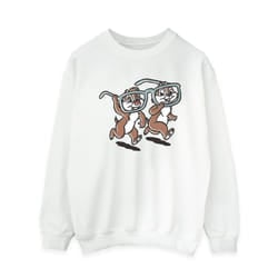 Disney Womens/Ladies Chip 'n Dale Glasses Sweatshirt - S, White