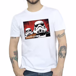 Star Wars Mens Stormtrooper Japanese T-Shirt - XXL, White