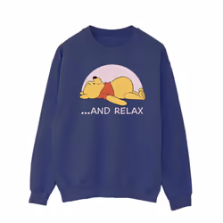 Disney Mens Winnie The Pooh Relax Sweatshirt - M, Navy Blue