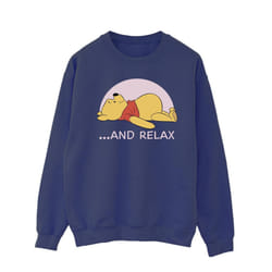 Disney Mens Winnie The Pooh Relax Sweatshirt - M, Navy Blue
