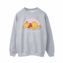 Disney Mens Winnie The Pooh Relax Sweatshirt - L, Sports Grey