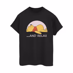 Disney Womens/Ladies Winnie The Pooh Relax Cotton Boyfriend T-Shirt - S, Black