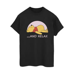 Disney Womens/Ladies Winnie The Pooh Relax Cotton Boyfriend T-Shirt - S, Black