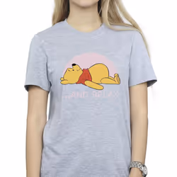 Disney Womens/Ladies Winnie The Pooh Relax Cotton Boyfriend T-Shirt - S, Sports Grey