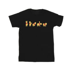 Disney Mens Winnie The Pooh Stretching T-Shirt - S, Black