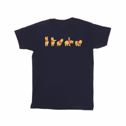 Disney Mens Winnie The Pooh Stretching T-Shirt - S, Navy Blue