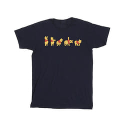 Disney Mens Winnie The Pooh Stretching T-Shirt - S, Navy Blue