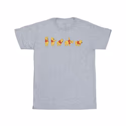 Disney Mens Winnie The Pooh Stretching T-Shirt - S, Sports Grey