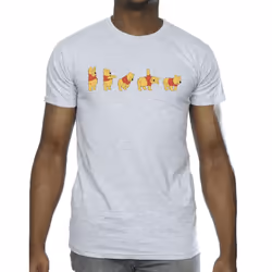 Disney Mens Winnie The Pooh Stretching T-Shirt - S, Sports Grey