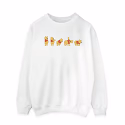 Disney Mens Winnie The Pooh Stretching Sweatshirt - S, White