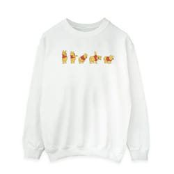 Disney Mens Winnie The Pooh Stretching Sweatshirt - S, White