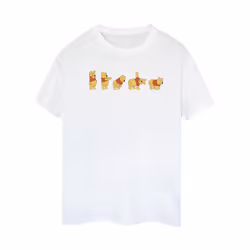 Disney Womens/Ladies Winnie The Pooh Stretching Cotton Boyfriend T-Shirt - S, White
