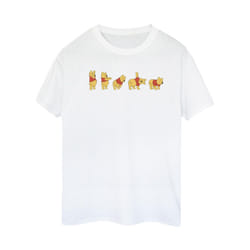 Disney Womens/Ladies Winnie The Pooh Stretching Cotton Boyfriend T-Shirt - M, White