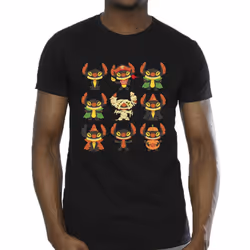Disney Mens Lilo & Stitch Halloween Costumes T-Shirt - S, Black