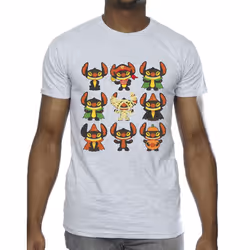 Disney Mens Lilo & Stitch Halloween Costumes T-Shirt - S, Sports Grey