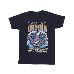Disney Mens Villains Ursula Make Em Squirm T-Shirt - XXL, Navy Blue