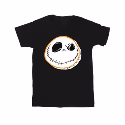 Disney Mens The Nightmare Before Christmas Jack Face T-Shirt - S, Black