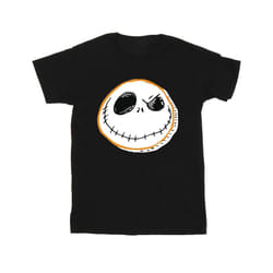 Disney Mens The Nightmare Before Christmas Jack Face T-Shirt - L, Black