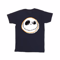 Disney Mens The Nightmare Before Christmas Jack Face T-Shirt - XXL, Navy Blue