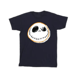 Disney Mens The Nightmare Before Christmas Jack Face T-Shirt - XXL, Navy Blue