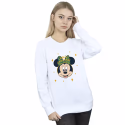 Disney Womens/Ladies Minnie Mouse Happy Christmas Sweatshirt - XL, White