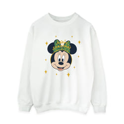 Disney Womens/Ladies Minnie Mouse Happy Christmas Sweatshirt - XXL, White