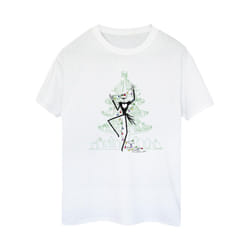 Disney Womens/Ladies The Nightmare Before Christmas Tree Green Cotton Boyfriend T-Shirt - XL, White