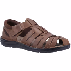 ) Hush Puppies Albert Leather Men's Tan Sandals - Brown, 7 (Adults'
