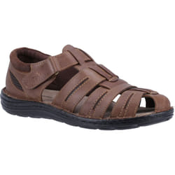 ) Hush Puppies Albert Leather Men's Tan Sandals - Brown, 7 (Adults'