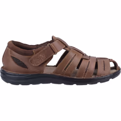 ) Hush Puppies Albert Leather Men's Tan Sandals - Brown, 7 (Adults'