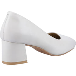 ) Hush Puppies Alicia Court Shoe Leather Women's Ivory Heels - Cream, 7 (Adults'