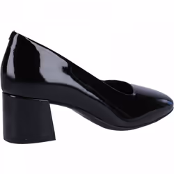 ) Alicia | Black | Women's Leather Court Shoes - 4 (Adults'