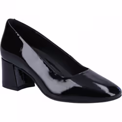 ) Alicia | Black | Women's Leather Court Shoes - 5 (Adults'