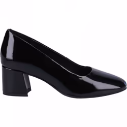 ) Alicia | Black | Women's Leather Court Shoes - 6 (Adults'
