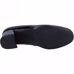 ) Alicia | Black | Women's Leather Court Shoes - 7 (Adults'