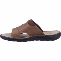 ) Hush Puppies Archer Leather Men's Tan Sandals - Brown, 6 (Adults'