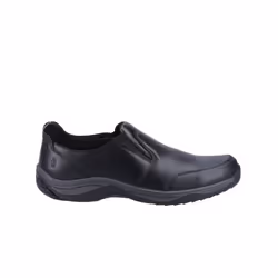 ) Donald | Black | Mens Slip On Shoes - 8 (Adults'