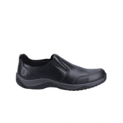 ) Donald | Black | Mens Slip On Shoes - 8 (Adults'