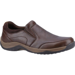 ) Hush Puppies Donald Leather Men's Coffee Moccasins Shoes - Brown, 6 (Adults'