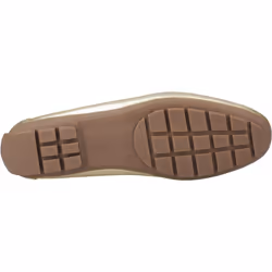 ) Hush Puppies Eleanor Leather Women's Gold Loafers - Gold, 5 (Adults'